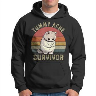 Cat Stomach Ache My Tummy Hurts Tummy Ache Survivor Hoodie - Thegiftio UK