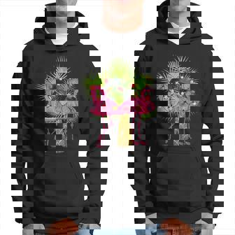 Christmas Lights Flamingos Summer Christmas In July Hoodie - Monsterry