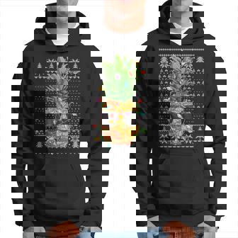 Christmas Pineapple Ugly Sweater Xmas Tree Family Pjs Hoodie - Thegiftio UK