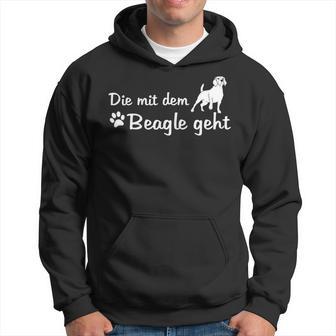 Cute Dog Heartbeat Die Mit Dem Beagle Geht Kapuzenpullover - Geschenkecke