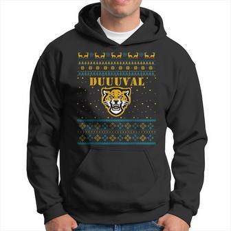 Duuuval Duval Jaguar Cat Ugly Christmas Sweater Hoodie - Thegiftio UK
