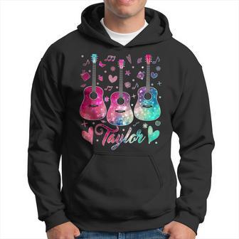 First Name Taylor Personalized Retro Pink 80'S Apparel Hoodie - Thegiftio UK