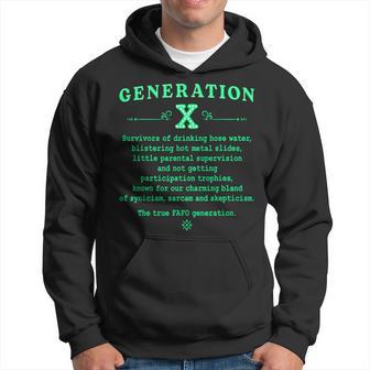 Gen X 1965 1980 Generation X Be True Fafo Saying Hoodie - Thegiftio UK