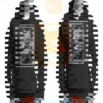 Ginger Cat Ramen Japanese Graphic Kawaii Anime Hoodie - Thegiftio