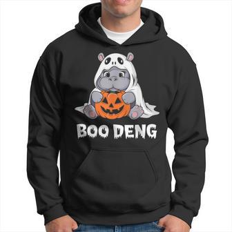 Halloween Moo Deng Baby Hippo Boo Deng Ghost Costume Hoodie - Thegiftio UK