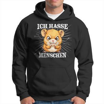 Hamster Meme Based Ich Hasse Menschen Kapuzenpullover - Geschenkecke