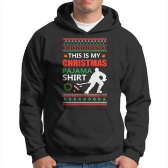 Ice Hockey Christmas Pajama Ugly X Mas Sweater Hoodie - Thegiftio UK