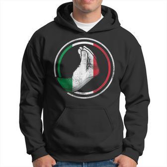 Italy Hand Gesture Italian Flag Hoodie - Thegiftio UK