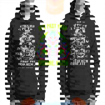Graphic It's Past Your Bedtime Kitten Alpha Wolf Hoodie - Thegiftio