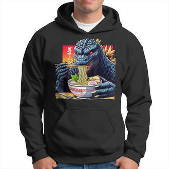 Kaiju Eating Ramen Japanese Monster Lover Birthday Hoodie - Thegiftio UK