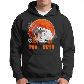 Moo Deng Halloween Boo Ghost Costume Moo-Deng Lover Hoodie - Thegiftio UK
