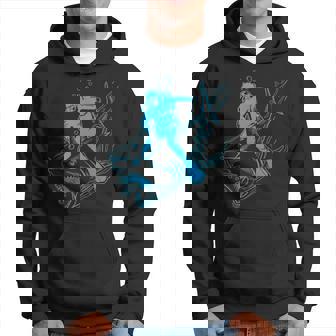 Shark And Scuba Diving Diver And Snorkeling Hoodie - Monsterry