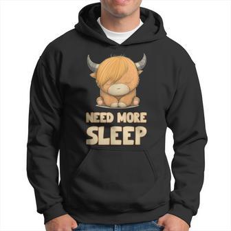 Sleeping Highland Cattle Cow Pyjamas Bedtime Hoodie - Thegiftio UK