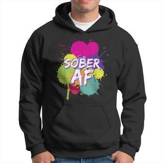 Sobriety 12 Step Program Sober Af Hoodie - Thegiftio UK