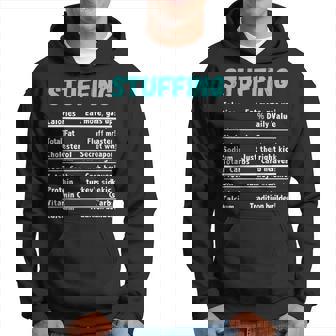 Stuffing Thanksgiving Ingredients Sides Nutrition Food Hoodie - Monsterry