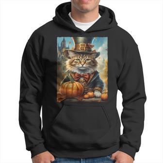 Thanksgiving Pilgrim Cat Hoodie - Thegiftio UK