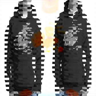 Thanksgiving Turkey Fake Cat Meow Hoodie - Monsterry