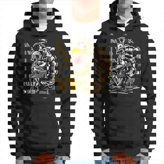 Turkey Fishing Thanksgiving Fisherman Humor Hoodie | Seseable UK