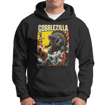 Turkey Gobblezilla Outfit For Thanksgiving Humor Hoodie - Thegiftio UK