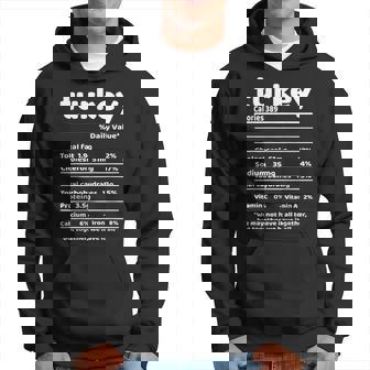 Turkey Nutrition Ingredients Thanksgiving Christmas Hoodie - Monsterry