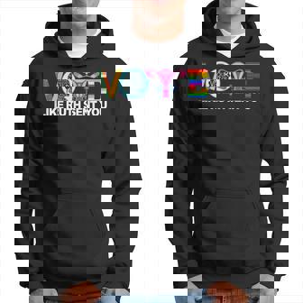 Vote Like Ruth Sent You Uterus Feminists Lgbt Hoodie - Thegiftio UK