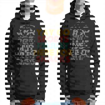 Yay Go Sports I'm Just Here For Snacks Football Retro Hoodie - Monsterry
