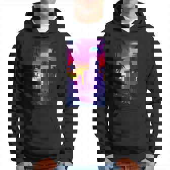 Futuristic Cityscape Twilight Cyberpunk Hoodie - Thegiftio