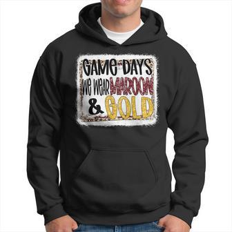 On Gameday Football We Wear Maroon And Gold School Spirit Hoodie - Thegiftio UK