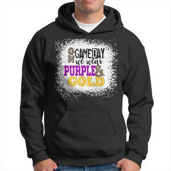 On Gameday Football We Wear Purple And Gold Hoodie - Thegiftio UK