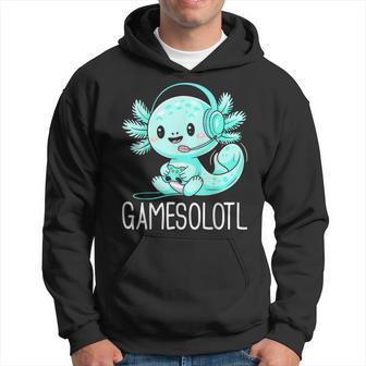 Gamesolotl Kawaii Axolotl Gamer Anime Hoodie - Thegiftio UK