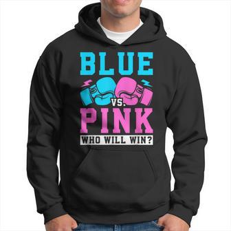 Gender Reveal Party Blue Vs Pink Who Win Boxing Hoodie - Thegiftio UK