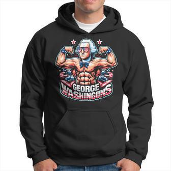George Washinguns 4Th Of July George Washington Gym Hoodie - Thegiftio UK