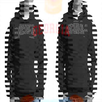 Georgia Ga Vintage Athletic Red Sports 80S 90S Style Hoodie - Thegiftio UK