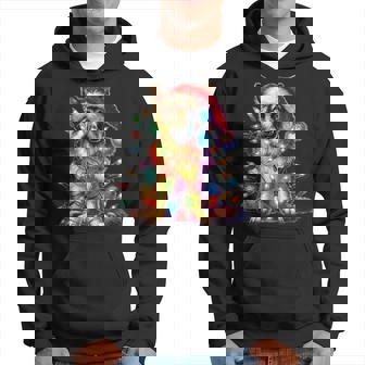 German Shepherd Christmas Lights Santa Hat Dog Lover Hoodie | Seseable UK