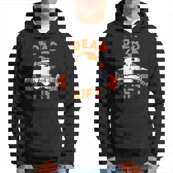 Ghost Dead Lift Halloween Gym Gymer Weightlifting Hoodie - Thegiftio UK