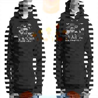 Ghost And Witch Goldendoodle Halloween Doodle Dog Lover Hoodie - Thegiftio