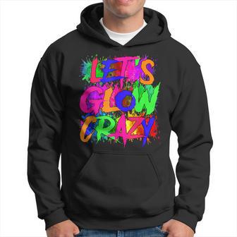 Lets A Glow Crazy Retro Colorful Tie Dye Hoodie - Thegiftio UK