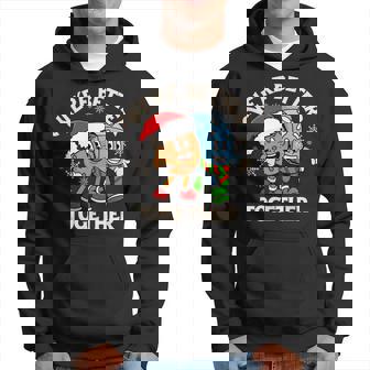 We Go Together Like Milk & Cookie Matching Xmas Pajama Retro Hoodie - Thegiftio UK