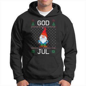 God Jul Swedish Tomte Gnome Ugly Christmas Sweater Boys Hoodie - Thegiftio UK