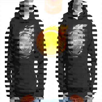 Gold Soccer Ball Flames Flaming Flying Soccer Ball On Fire Hoodie - Thegiftio UK