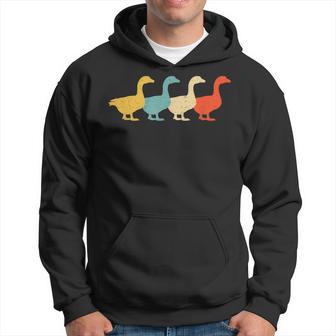 Goose Vintage Retro Waterfowl Animal Lover 60S 70S Hoodie - Thegiftio UK