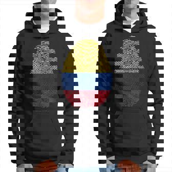 Gracioso Está En Mi Adn Colombia Bandera Huella Digital Sudadera - Regaloses