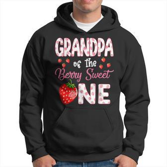 Grandpa Of The Berry Sweet One Strawberry First Birthday Hoodie - Thegiftio UK