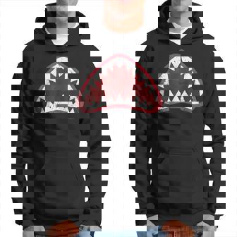 Great Shark Face Graphic Ocean Bite Lover Cool Hoodie | Mazezy