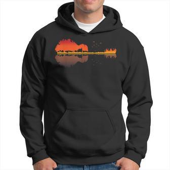 Guitar Nature Retro Style Guitarist Acoustic Music Lover Hoodie - Thegiftio UK