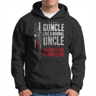 Guncle Like Normal Uncle More Fun Owns Guns Vintage Hoodie - Thegiftio UK