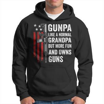 Gunpa Like A Normal Grandpa But More Fun And Owns GunsBack Hoodie - Thegiftio UK