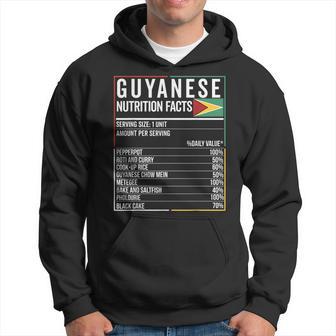 Guyanese Nutrition Facts Flag Food Pride Dna Guyana Hoodie - Thegiftio UK