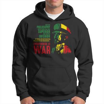 Haile Selassie Speech War Judah Lion Jah Bless Rasta Hoodie - Thegiftio UK