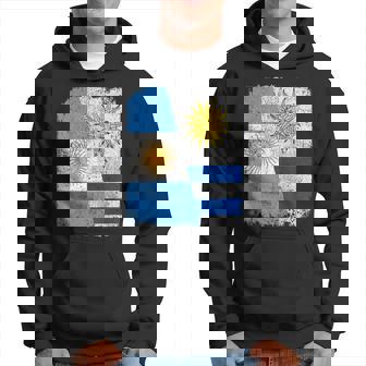 Half Argentinian Half Uruguayan Flag Heritage Pride Roots Hoodie | Mazezy